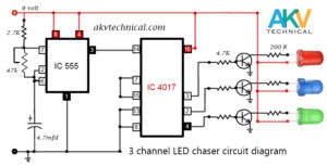 3 channel chaser circuit diagram