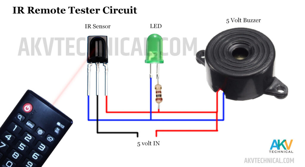 IR Remote Tester Circuit Diagram